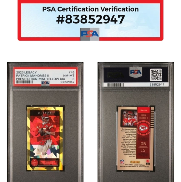 Patrick Mahomes rare mini yellow diamond - Picture 6 of 8